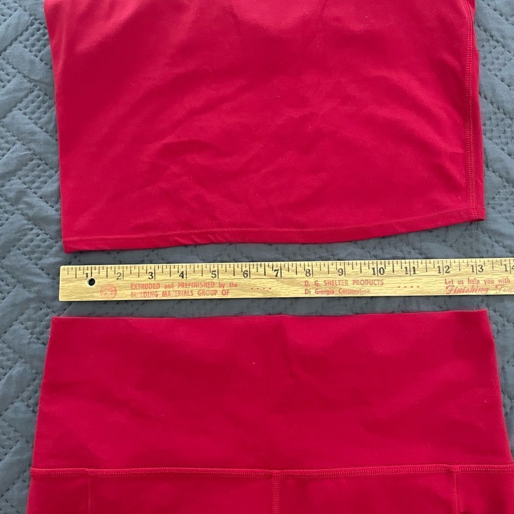Red Athleta Matching Workout Set - Picture 10 of 13